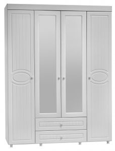 Шкаф комбинированный 4-х дверный с зеркалом Монако