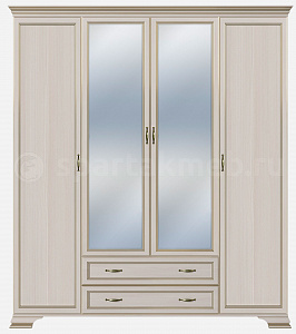 Сиена шкаф 4-х дверный (зеркало)