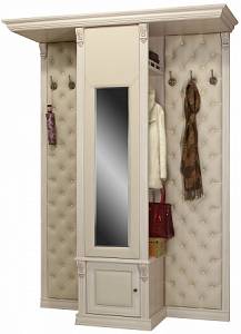 Шкаф для одежды с зеркалом, с 2-мя вешалками (без банкеток) Б5.13