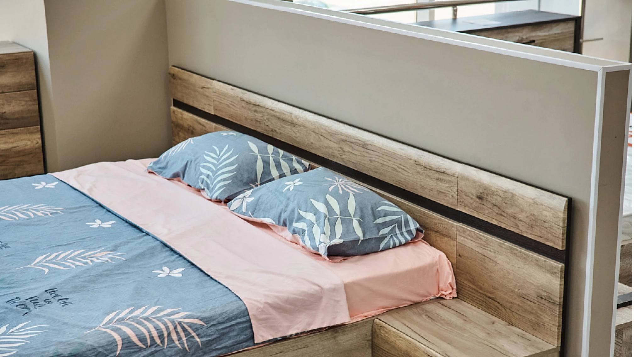Кровать двуспальная с подъемным механизмом Ультра 180 х 200 см Серый Крафт/Дуб Приморский