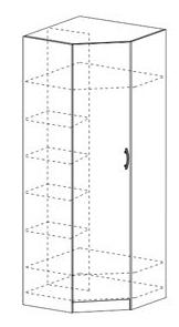 Шкаф угловой ШК 303 Макарена ЛДСП