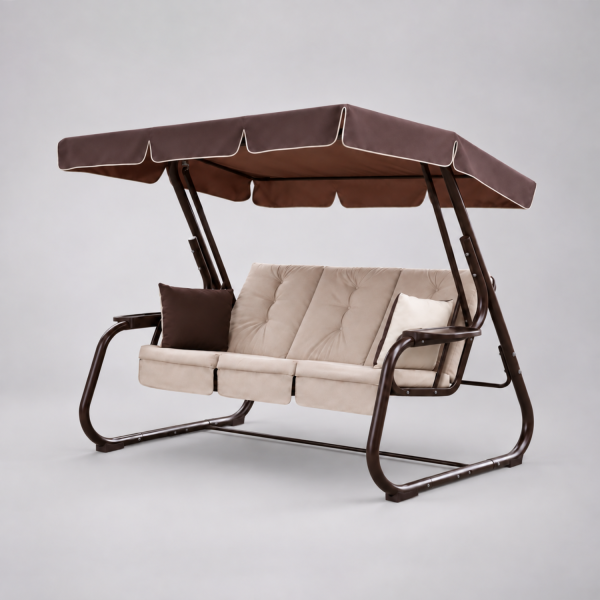 Качели садовые "Родео-2" с909 серый коричневый однотон