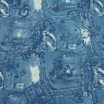 Цвет: Ткань детская Синий джинс