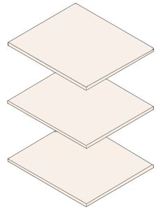 Комплект полок для 1 дв и 3 дв шкафа Нора