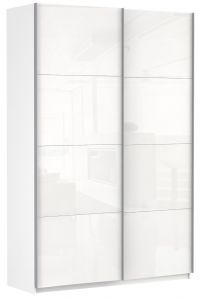 Шкаф-купе 2-х дверный (стекло белое) Эста