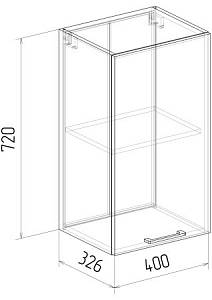 Шкаф навесной ШВ 400 Марсель