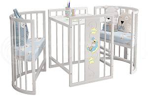 Кроватка для новорожденных "Эстель" овальная