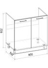 Стол нижний под мойкой СНМ-800 Марсель