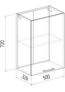 Шкаф навесной ШВ 500 Сканди
