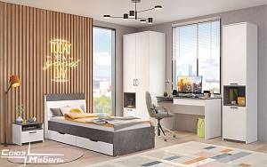 Молодежная Фокус Ателье темное/Белый