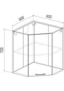 Шкаф навесной угловой ШВУ-600 Сканди