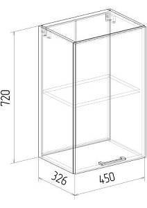 Шкаф навесной ШВ 450 Марсель
