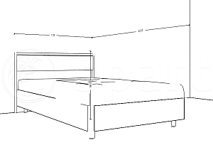 Кровать КР-5002 (1,4x2,0) Грейс