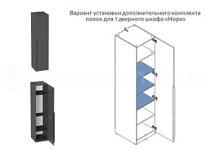 Комплект полок для 1 дв и 3 дв шкафа Нора