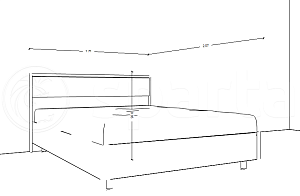 Кровать КР-5003 (1,6x2,0) Грейс