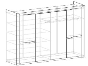 Шкаф 4х створчатый (540) Хилтон Шкаф 4х створчатый (540) Хилтон