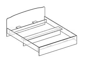 Кровать с фигурной спинкой 0,9 Светлана