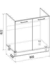 Стол нижний под мойку СНМ-800 Сканди