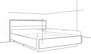 Кровать КР-4004 (1,8х2,0) Грейс