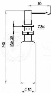 Дозатор под жидкое мыло Granula GR-1403