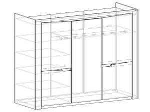 Шкаф 3х створчатый (540) Хилтон