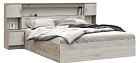 Кровать с прикроватным блоком КР 552 Басса Дуб белый крафт/Дуб серый крафт