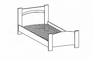 Кровать односпальная Олмеко