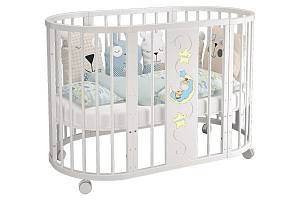 Кроватка для новорожденных "Эстель" овальная