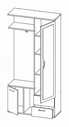 Шкаф комбинированный Кармен-1
