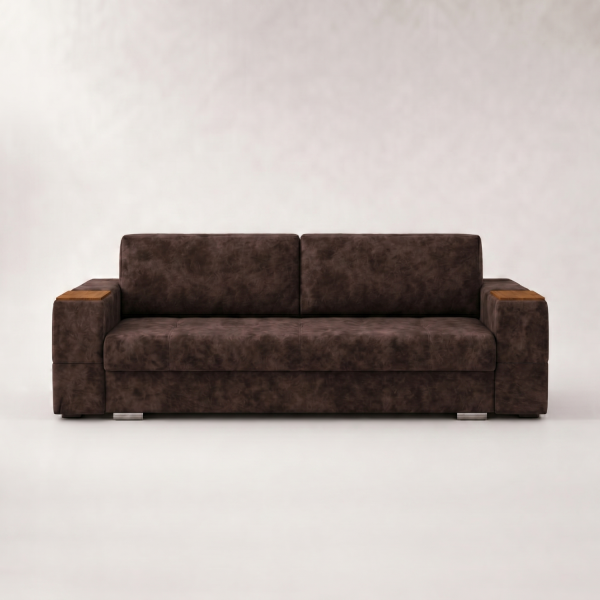 Диван прямой Бруклин Велюр Диджитал Браун