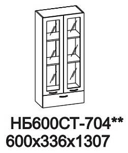 Шкаф навесной НБ600ст Сакура