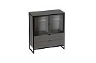 Тумба 2 дв 2 ящ Нора Металл бруклин/Графит