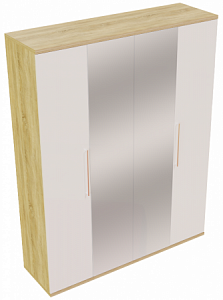 Шкаф 4-х дверный с зеркалом без двух боковин 543/2 Пандора