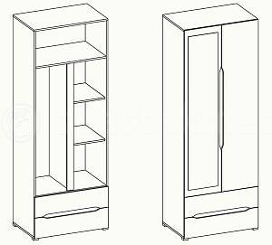 Шкаф 2-х ств. Вега