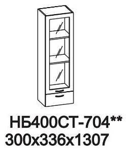 Шкаф навесной НБ400ст Сакура