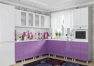 Кухонный гарнитур "Волна" Фиолетовый металлик