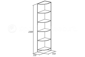 Стеллаж угловой 2200 Светлана