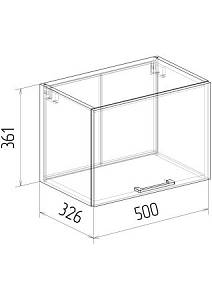 Шкаф навесной над плитой ШВП-500 Сканди