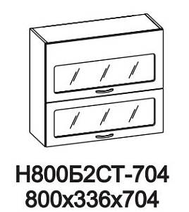 Шкаф навесной Н800Б2Ст Сакура