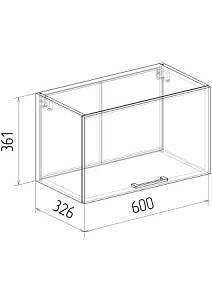 Шкаф навесной над плитой ШВП-600 Сканди