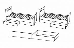 Кровать односпальная Олмеко с ящиком