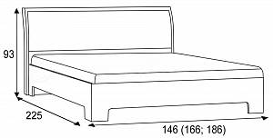 Парма кровать-3 с основанием 1400
