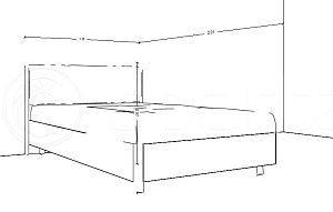 Кровать КР-5012 (1,4x2,0) Грейс