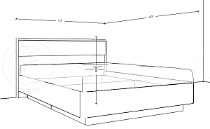 Кровать КР-4003 (1,6х2,0) Грейс