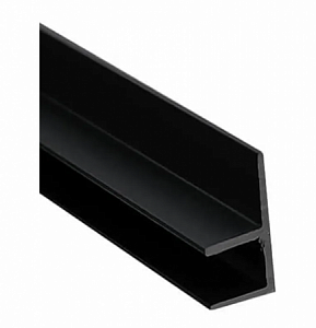Планка "F" для стен. панели 6 мм угловая 600 мм Черная