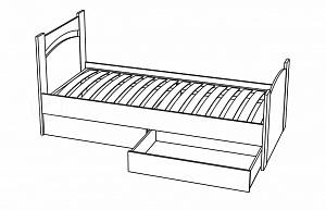 Кровать односпальная Олмеко с ящиком