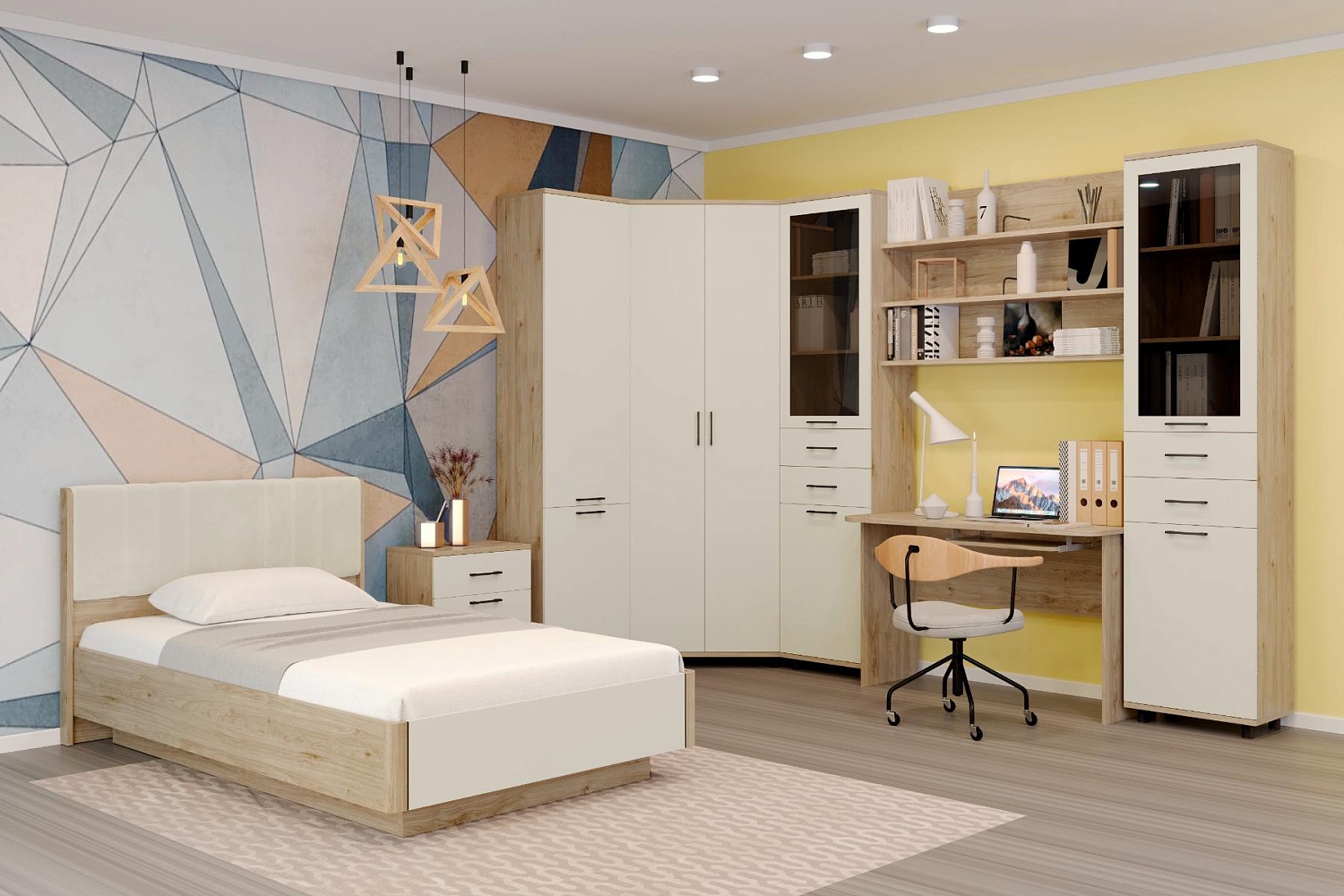 Детская "Грейс" Гикори Джексон светлый + Кашемир матовый