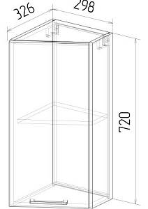 Шкаф навесной угловой ШВТ-300 Сканди