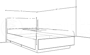 Кровать КР-4012 (1,4x2,0) Грейс