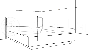 Кровать КР-4014 (1,8x2,0) Грейс